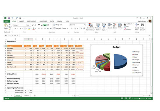 Excel document.